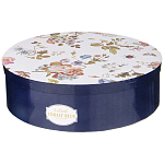 Чайный набор из фарфора темно-синий с рисунком цветов на 6 персон 12 предметов 280 мл Garden Whisper Porcelain Set  варинант исполнения - 6 | Loft Concept в Сочи