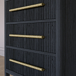 Комод Primo с 3 выдвижными ящиками Черный дуб варинант исполнения - 3 | Loft Concept в Сочи