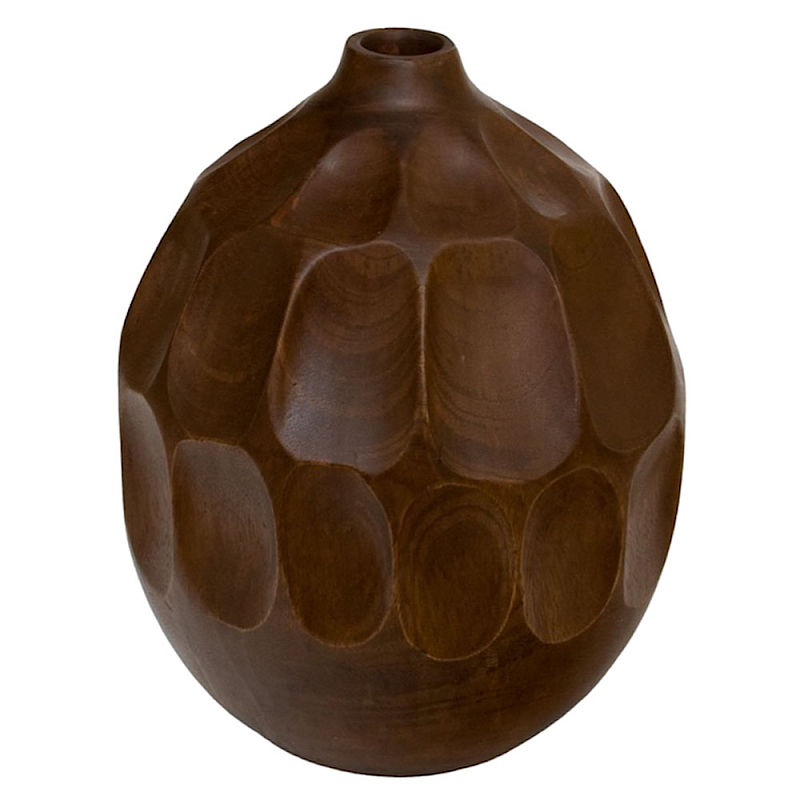 Ваза деревянная Brown Vase of Thailand 1 Коричневый в Сочи | Loft Concept 