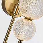 Бра цвета латунь с 6-ю рифлеными плафонами шаровидной формы Alora варинант исполнения - 3 | Loft Concept в Сочи