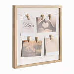 Рамка для фото с подсветкой c 6-ю деревянными прищепками в комплекте Photo Backlight варинант исполнения - 1 | Loft Concept в Сочи