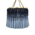 Люстра синяя плетеная с кисточками Boho Tassel Chandelier варинант исполнения - 1 | Loft Concept в Сочи