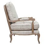 Кресло со спинкой из ротанга Ellie Rattan Armchair beige print flax варинант исполнения - 1 | Loft Concept в Сочи