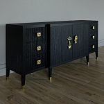 Большой Комод-буфет Elsa Dreams Black с ящиками варинант исполнения - 4 | Loft Concept в Сочи