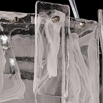 Люстра круглая с подвесными прямоугольными пластинами из стекла Glacier Panels варинант исполнения - 9 | Loft Concept в Сочи