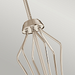 Люстра цвета никель с 6-ю рифлеными стеклянными плафонами и изогнутым каркасом Kichler варинант исполнения - 5 | Loft Concept в Сочи