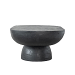 Столик кофейный черного цвета с овальной столешницей и круглым основанием Black Dalmen Table варинант исполнения - 6 | Loft Concept в Сочи