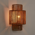 Бра с плетенным из джута плафоном Jutti H30 см варинант исполнения - 2 | Loft Concept в Сочи