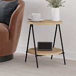 Стол приставной с 2-мя круглыми столешницами из дерева ESSEL OAK варинант исполнения - 7 | Loft Concept в Сочи