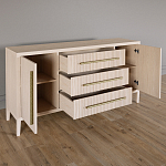 Буфет Primo с тремя ящиками и двумя фасадами Светлый дуб варинант исполнения - 3 | Loft Concept в Сочи