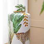 Ваза фарфоровая с ручной росписью Leopard Collection  варинант исполнения - 5 | Loft Concept в Сочи