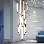 Люстра в современном стиле с 30-ю каскадными светодиодными лампами Golden LED Rain варинант исполнения - 2 | Loft Concept в Сочи