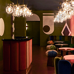 Обои ручная роспись Chez Nina by India Mahdavi Standard colourway on Perfect Green slub silk варинант исполнения - 1 | Loft Concept в Сочи