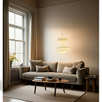 Подвесной вязаный белый светильник «Моника» варинант исполнения - 3 | Loft Concept в Сочи