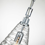 Подвесной светильник с прозрачным рельефным стеклянным плафоном в форме конуса Feiss варинант исполнения - 5 | Loft Concept в Сочи