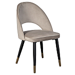 Стул велюровый серо-бежевый Schelde Gray Beige варинант исполнения - 2 | Loft Concept в Сочи