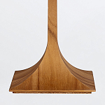 Настольная лампа со скошенным конусовидным абажуром и фигурной ножкой в цвете тик Accord Lighting варинант исполнения - 5 | Loft Concept в Сочи