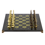 Шахматы Ренессанс из бронзы с доской из натурального камня Змеевик Decorative Thematic Chess варинант исполнения - 1 | Loft Concept в Сочи