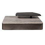 Столик журнальный квадратный  с полкой Sculptural Marble Accent с мрамором  варинант исполнения - 1 | Loft Concept в Сочи