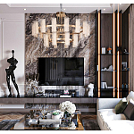 Люстра двухъярусная круглая с текстурными цилиндрическими плафонами Glimpse варинант исполнения - 10 | Loft Concept в Сочи