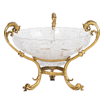 Чаша из прозрачного рельефного стекла на бронзовой подставке Eden Garden варинант исполнения - 1 | Loft Concept в Сочи