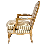 Кресло в полоску в стиле прованс Yvon French Seating Armchair варинант исполнения - 3 | Loft Concept в Сочи