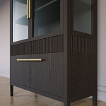 Витрина Primo со стеклянными фасадами и буфетом шпон Темный орех варинант исполнения - 7 | Loft Concept в Сочи