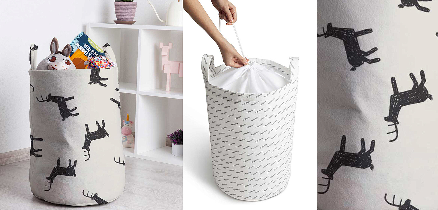 Корзина Deer Pattern Basket Корзина Deer Pattern Basket - Loft-Concept в Сочи