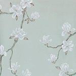 Обои ручная роспись Magnolia Canopy Original Colourway on Adam Grey dyed silk варинант исполнения - 1 | Loft Concept в Сочи