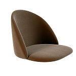 Барный стул со спинкой на 4-х деревянных ножках Коричневый Велюр Vendramin Chair  варинант исполнения - 2 | Loft Concept в Сочи