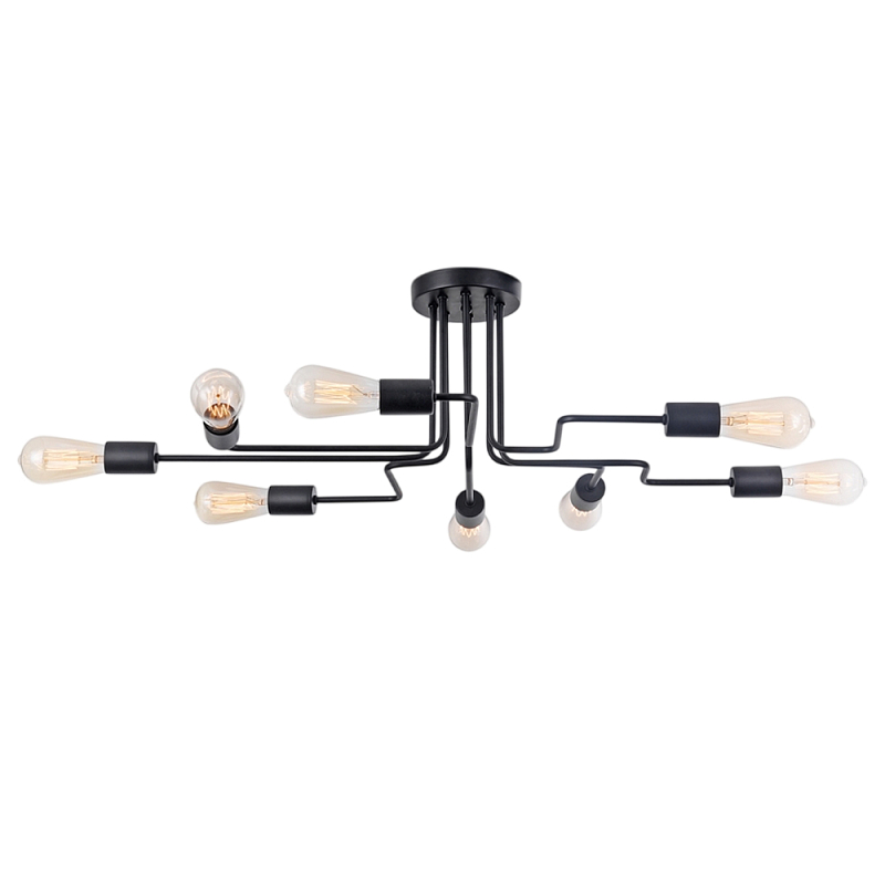 Потолочный светильник Gilbert Е27*8 Черный в Сочи | Loft Concept 