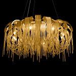 Люстра круглая подвесная с металлическими дугами и длинными цепочками 80 см Atlantis Chain варинант исполнения - 16 | Loft Concept в Сочи