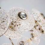 Люстра с декором из круглых рельефных пластин из хрусталя Decorative Glass Discs Chandelier 82 варинант исполнения - 3 | Loft Concept в Сочи