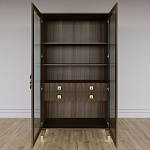 Дизайнерский шкаф витрина Elsa Dreams Walnut с 4-мя ящиками варинант исполнения - 6 | Loft Concept в Сочи