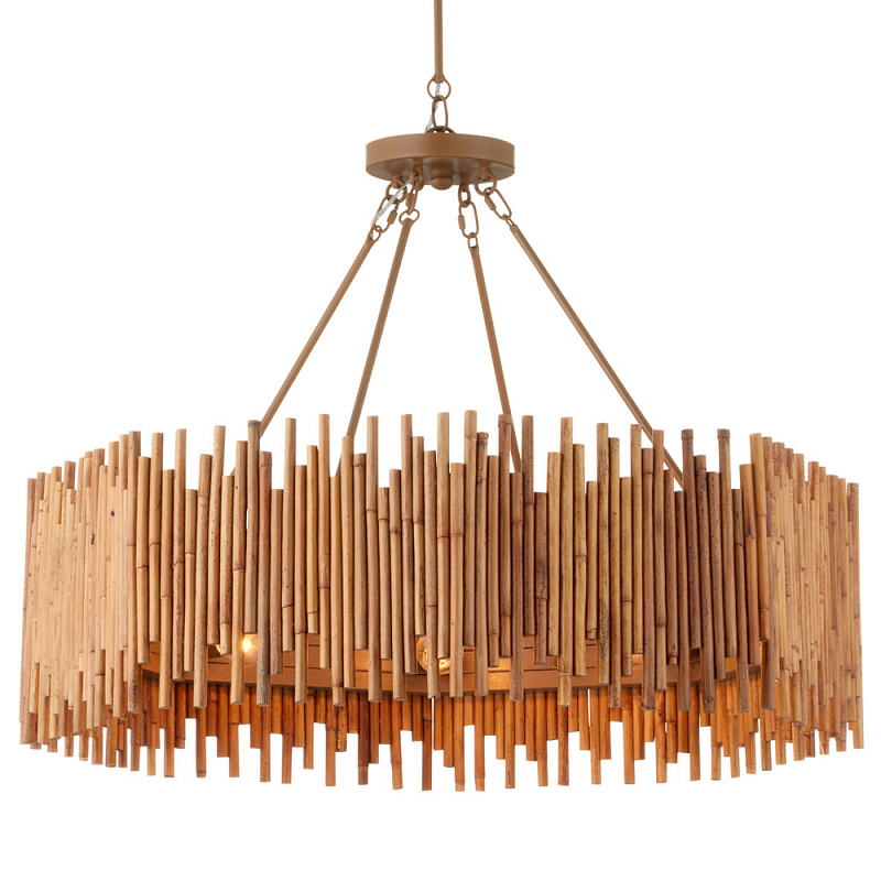 Люстра с абажуром из ротанга Wicker Furniture Бежевый в Сочи | Loft Concept 