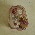 Шкатулка из эпоксидной смолы с цветами розовая Epoxy Resin Flowers Box Pink варинант исполнения - 2 | Loft Concept в Сочи