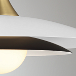 Подвесной светильник с плафоном в форме плоского купола и белой шарообразной лампой Eurofase варинант исполнения - 10 | Loft Concept в Сочи