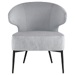 Современное мягкое кресло на металлических ножках Rakush Grey варинант исполнения - 2 | Loft Concept в Сочи