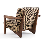 Кресло с обивкой из шенилла с тигровым принтом Tiger Chair варинант исполнения - 3 | Loft Concept в Сочи