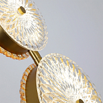  Подвесной светильник с плафонами из рельефного стекла Peony Glass Bronze Two варинант исполнения - 4 | Loft Concept в Сочи