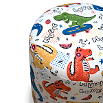 Пуф детский круглый с принтом Dinosaurs CHILDHOOD варинант исполнения - 2 | Loft Concept в Сочи