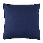 Подушка декоративная хлопковая синего цвета с абстрактным принтом Elysian Flow Azure варинант исполнения - 2 | Loft Concept в Сочи