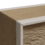 ТВ тумба 2 двери и 2 ящика с подсветкой на рельефном фасаде Warm Industrial варинант исполнения - 7 | Loft Concept в Сочи