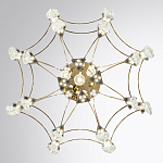 Люстра подвесная из металла с хрустальными подвесками прозрачного цвета Quasar 41 варинант исполнения - 4 | Loft Concept в Сочи