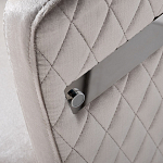 Стул серый велюровый со стеганной спинкой Focus on Convenience варинант исполнения - 2 | Loft Concept в Сочи