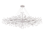 Люстра круглая подвесная с декором в виде ветвей и прозрачных подвесок из стекла в форме капель Droplet Chandelier варинант исполнения - 2 | Loft Concept в Сочи