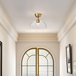 Потолочный светильник с широким полусферическим плафоном из прозрачного стекла Alora Mood варинант исполнения - 7 | Loft Concept в Сочи