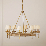 Люстра из кованого железа с отделкой плетеной веревкой и сусальным золотом Parisian Style варинант исполнения - 4 | Loft Concept в Сочи