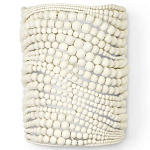 Настенный бра декорированный деревянными белыми круглыми бусинами White Wooden Beads Wall Lamp варинант исполнения - 1 | Loft Concept в Сочи