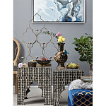 Блюдо черного цвета из фрафора на бронзовых ножках Eden Garden porcelain and bronze варинант исполнения - 6 | Loft Concept в Сочи